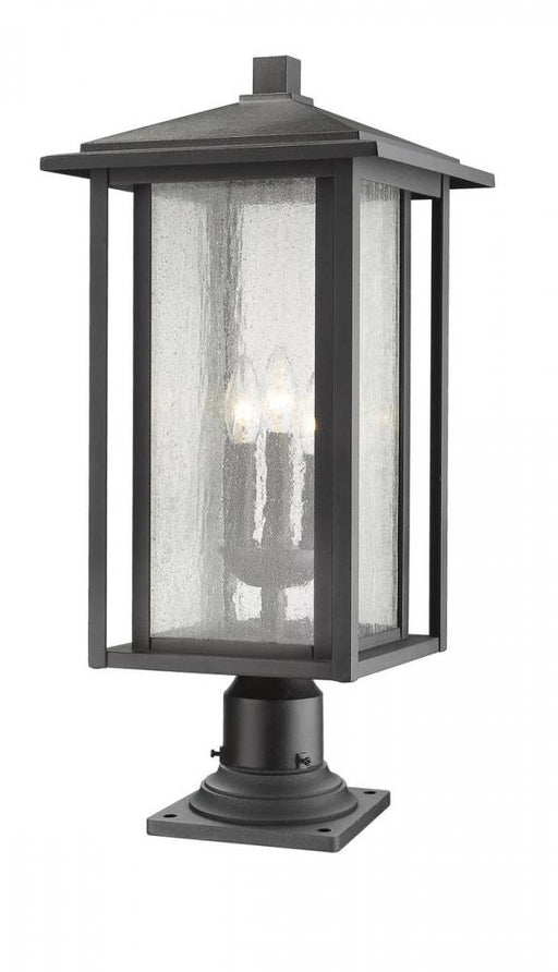 3 Light Outdoor Pier Mounted Fixture | 554PHXLR-533PM-BK