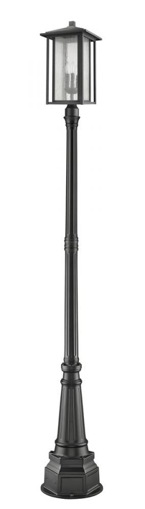 3 Light Outdoor Post Mounted Fixture | 554PHXLR-564P-BK
