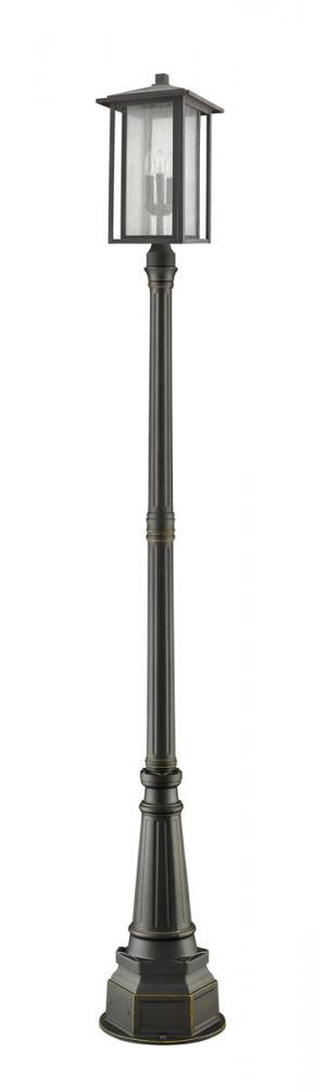 3 Light Outdoor Post Mounted Fixture | 554PHXLR-564P-ORB