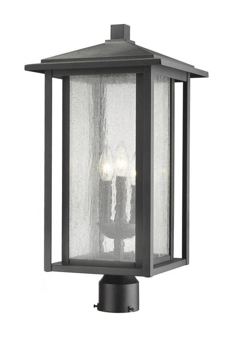 3 Light Outdoor Post Mount Fixture | 554PHXLR-BK