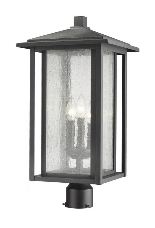 3 Light Outdoor Post Mount Fixture | 554PHXLR-BK