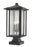 3 Light Outdoor Pier Mounted Fixture | 554PHXLS-SQPM-BK