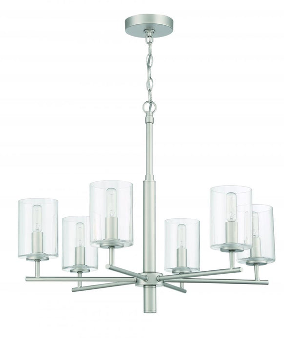 Craftmade Hailie 6 Light Chandelier in Satin Nickel