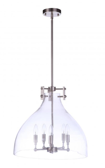 Craftmade Chardonnay 5 Light Pendant in Brushed Polished Nickel