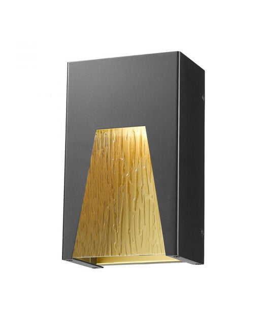 1 Light Outdoor Wall Light | 561S-BK-GD-CSL-LED