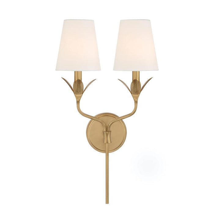 Broche 2 Light Antique Gold Sconce | 562-GA