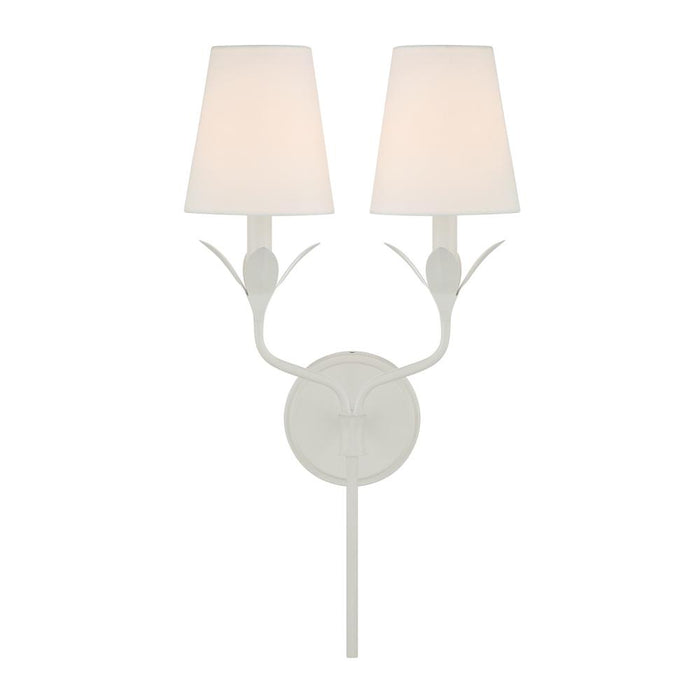 Broche 2 Light Matte White Sconce | 562-MT