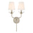 Broche 2 Light Antique Silver Sconce | 562-SA