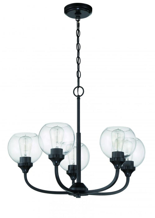 Craftmade Glenda 5 Light Chandelier in Flat Black