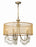 Hampton 5 Light Drum Shade Antique Brass Chandelier | 5625-AB