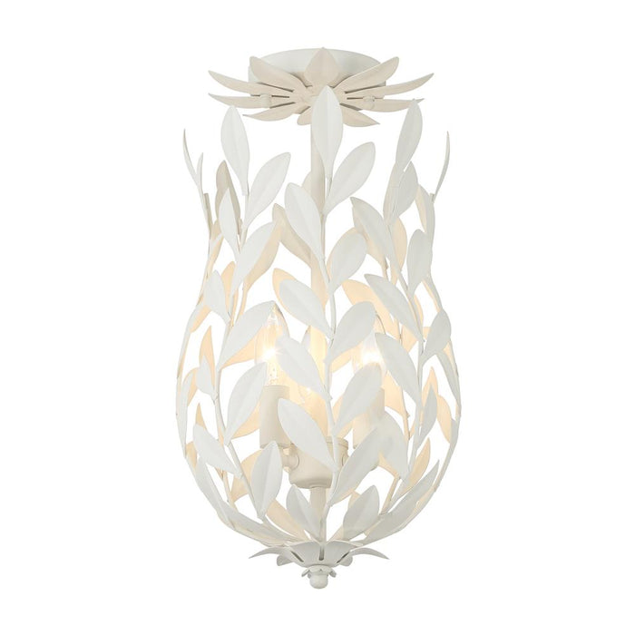Broche 9.5'' Matte White Semi Flush Mount | 563-MT_CEILING