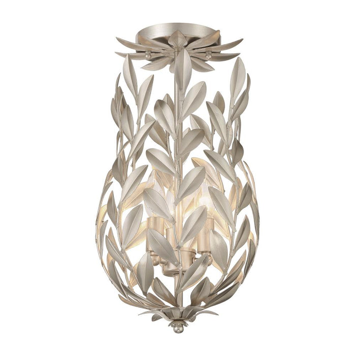 Broche 3 Light Antique Silver Semi Flush Mount | 563-SA_CEILING