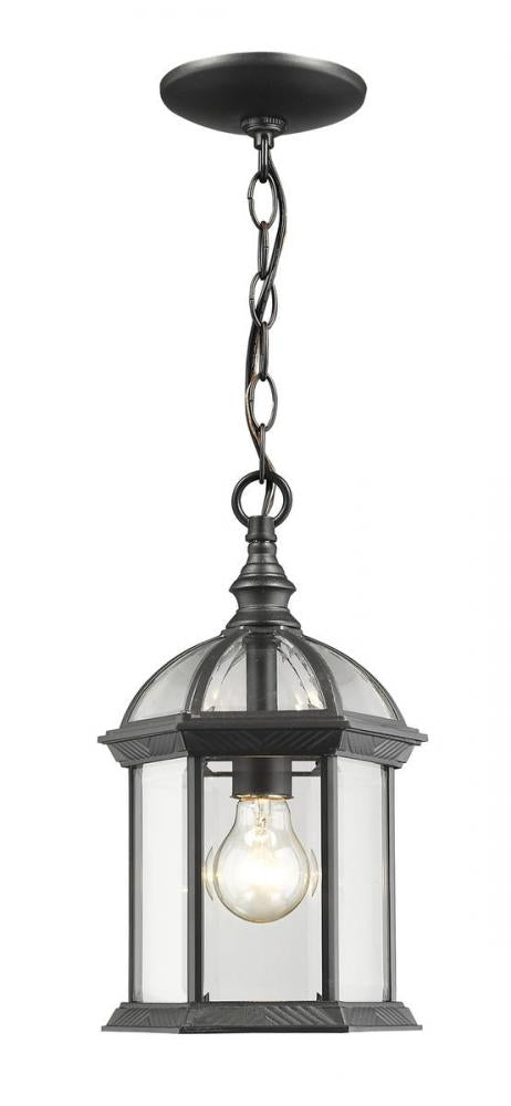 1 Light Outdoor Chain Mount Ceiling Fixture | 563CHM-BK