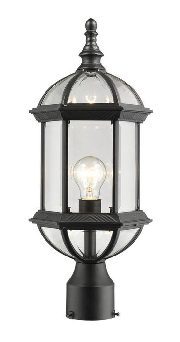 1 Light Outdoor Post Mount Fixture | 563PHM-BK