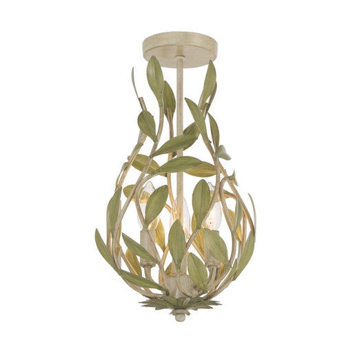 Broche 9'' Champagne Green Tea Semi Flush Mount | 565-CT_CEILING