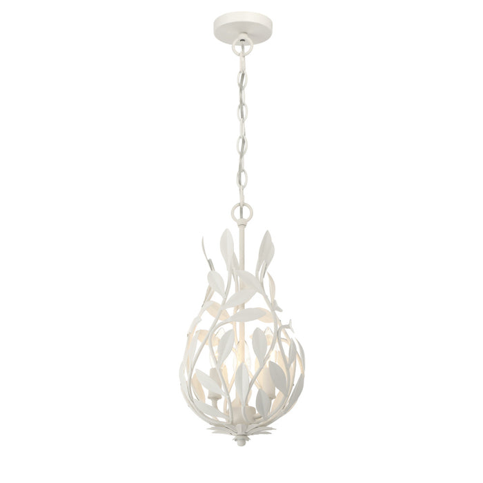 Broche 9'' Matte White Chandelier | 565-MT