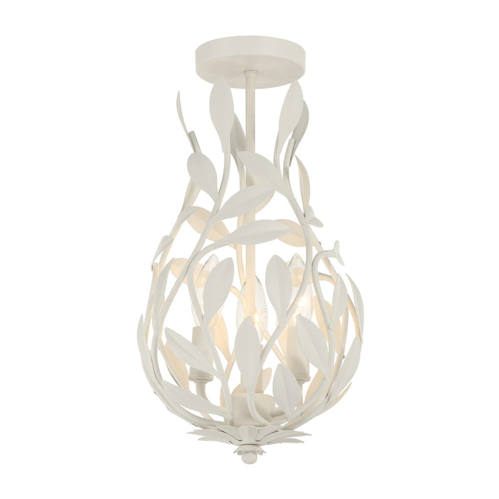 Broche 9'' Matte White Semi Flush Mount | 565-MT_CEILING