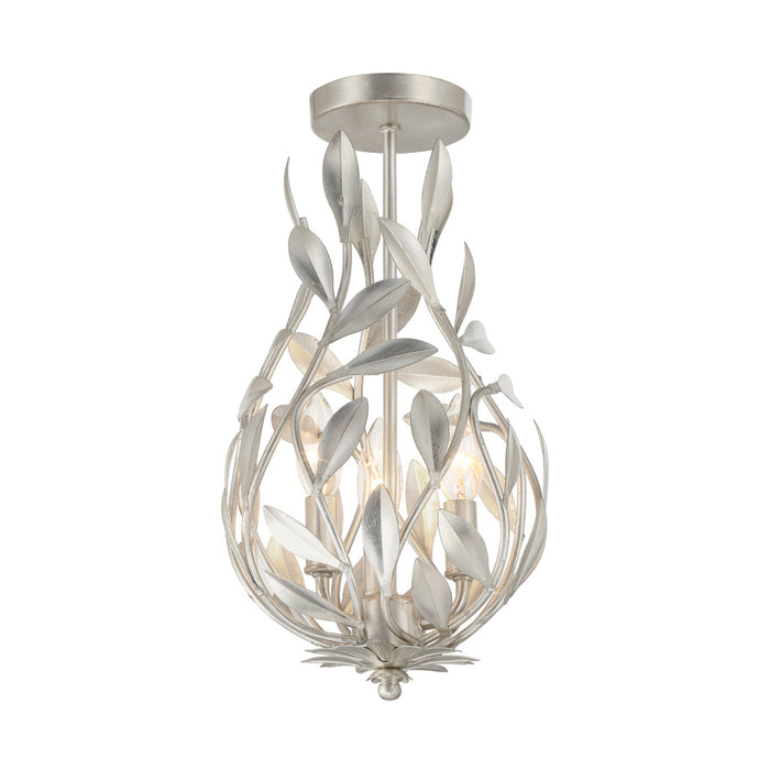 Broche 9'' Antique Silver Semi Flush Mount | 565-SA_CEILING