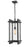 1 Light Outdoor Chain Mount Ceiling Fixture | 565CHB-BK