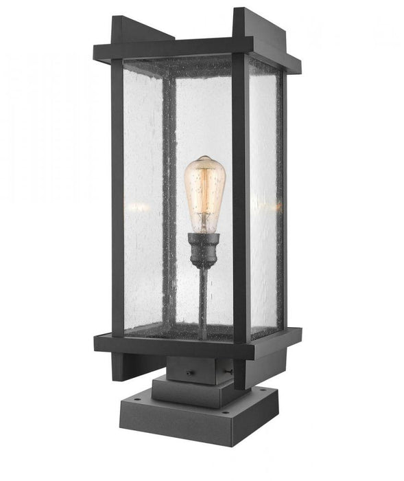 1 Light Outdoor Pier Mounted Fixture | 565PHBS-SQPM-BK