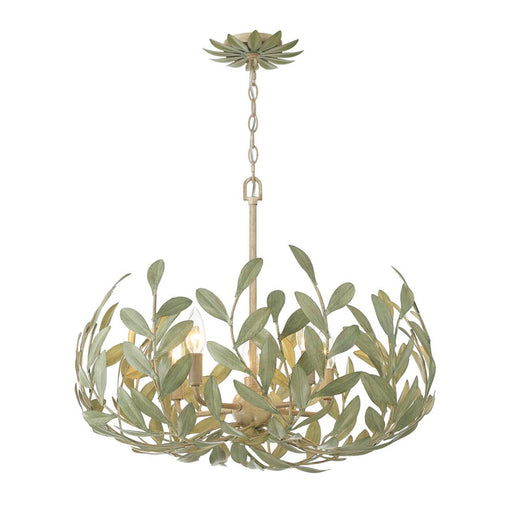 Broche 23'' Champagne Green Tea Chandelier | 566-CT
