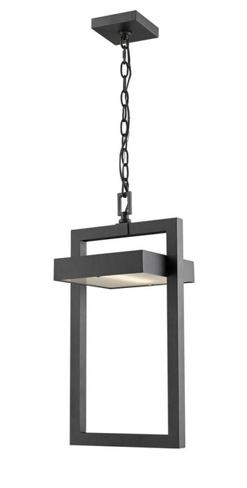 1 Light Outdoor Chain Mount Ceiling Fixture | 566CHB-BK-LED