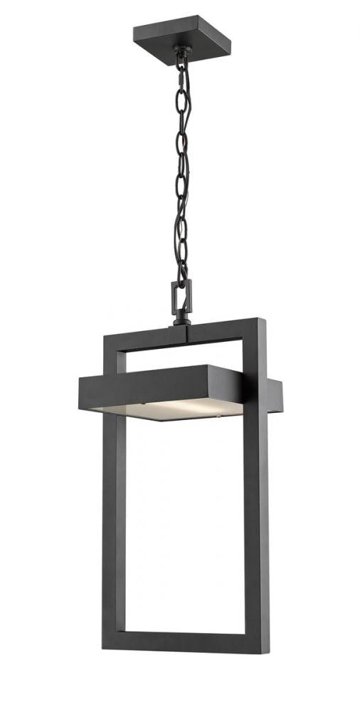 1 Light Outdoor Chain Mount Ceiling Fixture | 566CHB-BK-LED