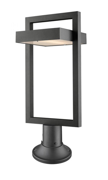 1 Light Outdoor Pier Mounted Fixture | 566PHBR-553PM-BK-LED