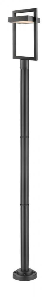 1 Light Outdoor Post Mounted Fixture | 566PHBR-567P-BK-LED