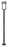 1 Light Outdoor Post Mounted Fixture | 566PHBR-567P-BK-LED