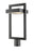 1 Light Outdoor Post Mount Fixture | 566PHBR-BK-LED
