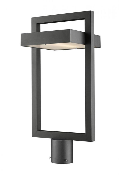 1 Light Outdoor Post Mount Fixture | 566PHBR-BK-LED
