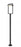 1 Light Outdoor Post Mounted Fixture | 566PHXLR-567P-BK-LED