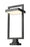 1 Light Outdoor Pier Mounted Fixture | 566PHXLS-SQPM-BK-LED