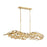 Broche 50.5'' Antique Gold Linear Chandelier | 567-GA