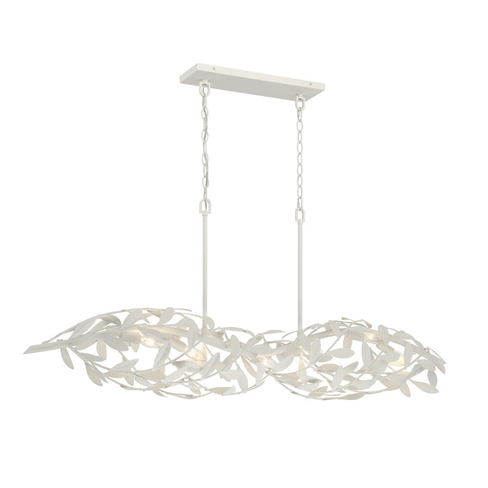 Broche 50.5'' Matte White Linear Chandelier | 567-MT