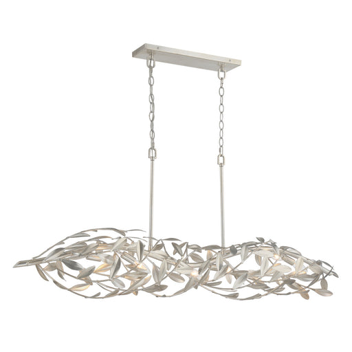 Broche 50.5'' Antique Silver Linear Chandelier | 567-SA