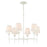 Broche 6 Light Matte White Chandelier | 568-MT