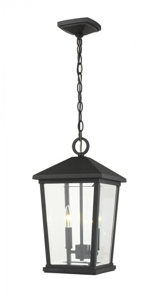 2 Light Outdoor Chain Mount Ceiling Fixture | 568CHB-BK