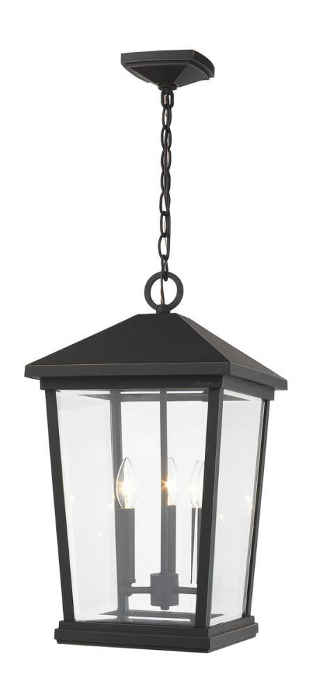 3 Light Outdoor Chain Mount Ceiling Fixture | 568CHXL-ORB