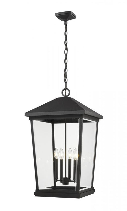 4 Light Outdoor Chain Mount Ceiling Fixture | 568CHXXL-BK