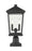 2 Light Outdoor Pier Mounted Fixture | 568PHBR-533PM-BK