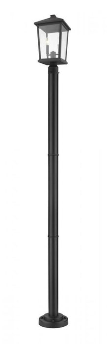 2 Light Outdoor Post Mounted Fixture | 568PHBR-567P-BK