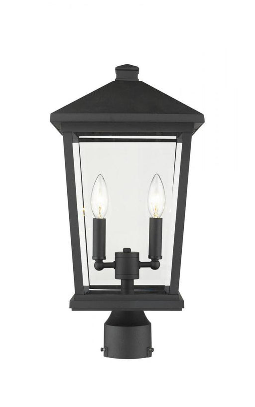 2 Light Outdoor Post Mount Fixture | 568PHBR-BK