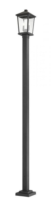 2 Light Outdoor Post Mounted Fixture | 568PHBS-536P-BK