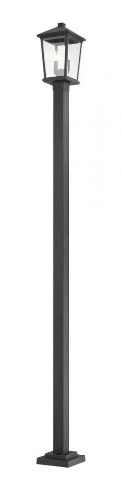 2 Light Outdoor Post Mounted Fixture | 568PHBS-536P-BK