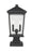 2 Light Outdoor Pier Mounted Fixture | 568PHBS-SQPM-BK