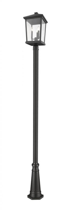 3 Light Outdoor Post Mounted Fixture | 568PHXLR-519P-BK