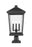 3 Light Outdoor Pier Mounted Fixture | 568PHXLR-533PM-BK