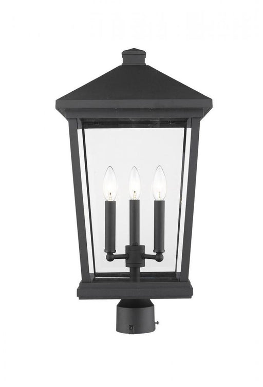 3 Light Outdoor Post Mount Fixture | 568PHXLR-BK